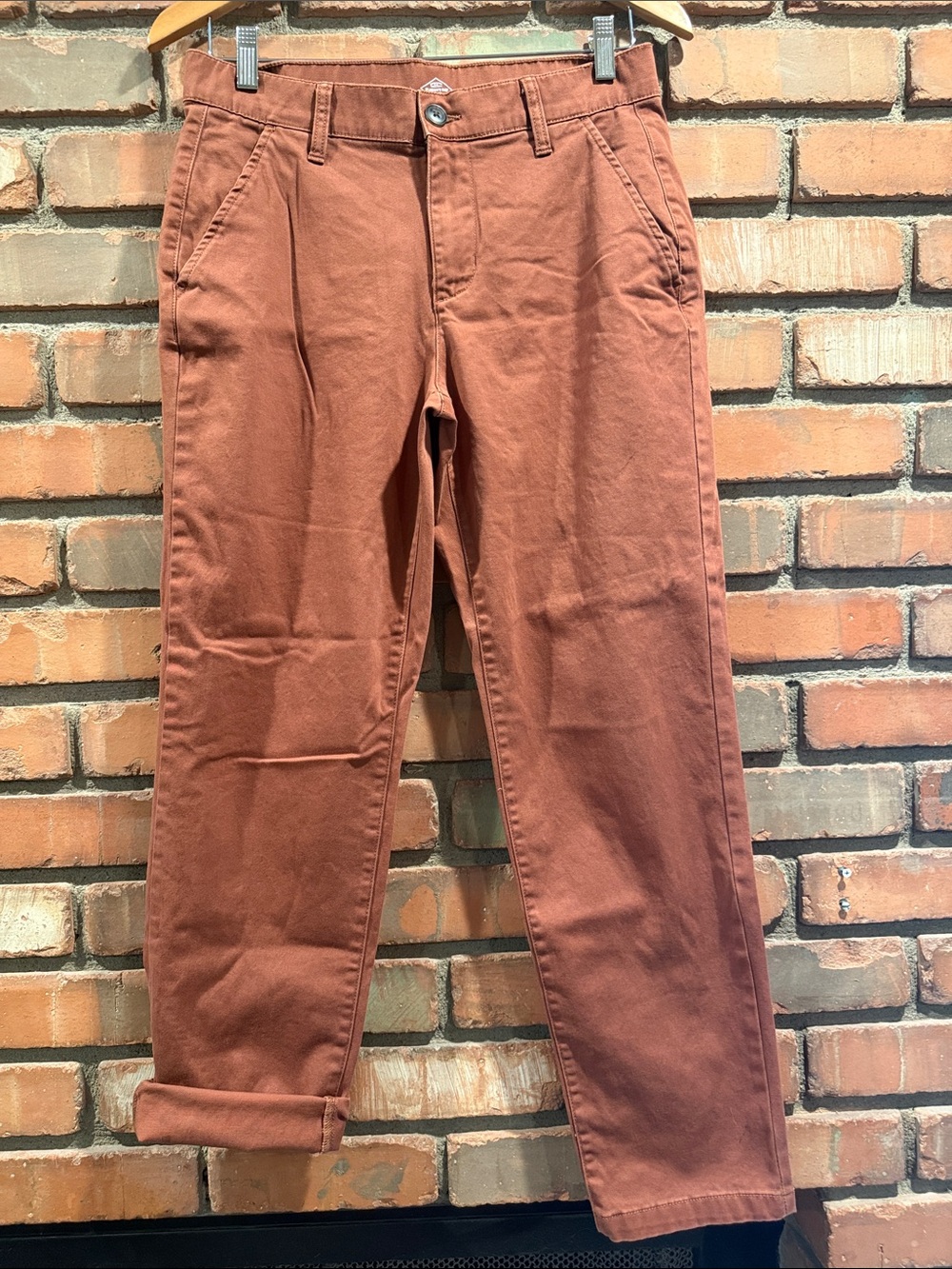 St. John's Bay Rust Brown Straight-Leg Pants-Girlfriend